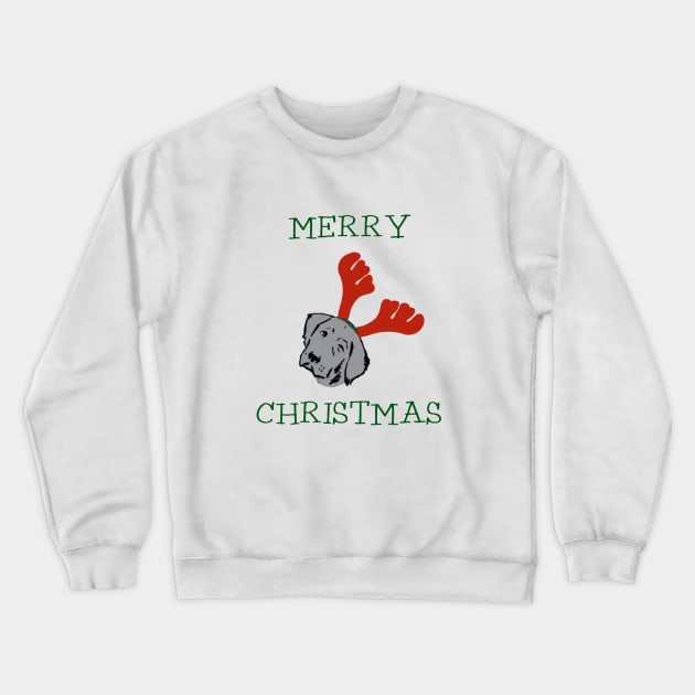 xmas pizza dog Crewneck Sweatshirt by kitispa